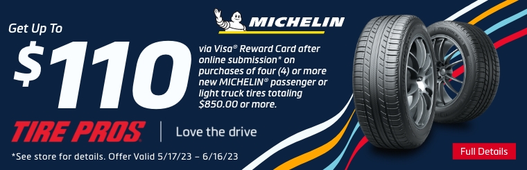 Michelin Rebate | Gary's Auto Care & Tire Pros